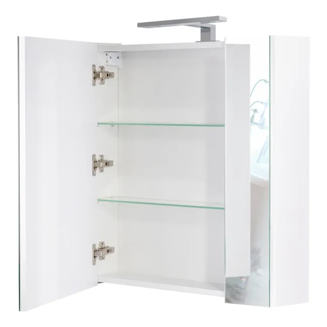 Зеркальный шкаф подвесной Qtap Albatross 700х725х460 White с LED-подсветкой QT0177ZP700LW