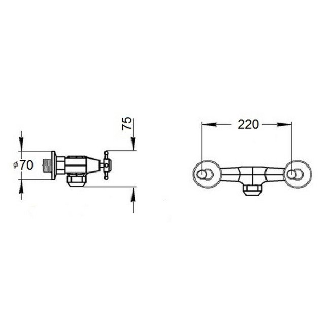 Смеситель для душа Qtap Liberty ORO 363 2