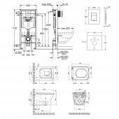 Набор инсталляция 4 в 1 Grohe Rapid SL 38772001 + унитаз с сиденьем Qtap Gemini QT25332614EW