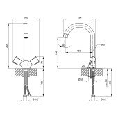 Змішувач для кухні Lidz (CRM) Mix 17 272-8 Змішувач для кухні Lidz (CRM) Mix 17 272-8