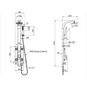 Душова панель Qtap WHI 1102 Душова панель Qtap WHI 1102