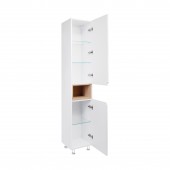 Пенал напольный Qtap Robin 350х1950х316 White/Whitish oak QT1376PN1651RWWO