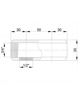 Колектор Icma 3/4" 2 виходи №1102