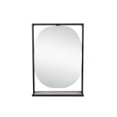 Дзеркало Qtap Taurus 600х850х1400 Black/Whitish oak з LED-підсвічуванням