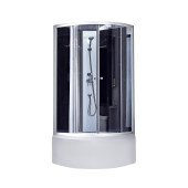 Душовий бокс Lidz Tani SB90x90.SAT.HIGH.GR з піддон з панеллю Kupala