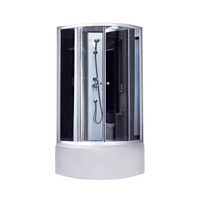 Душевой бокс Lidz Tani SB90x90.SAT.HIGH.GR с поддон с панелью Kupala