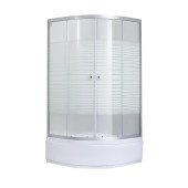 Душова кабіна Lidz Wieza SC80x80.SAT.MID.L, скло Linie 4 мм