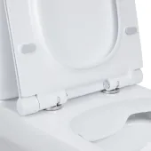 Унитаз-компакт Qtap Cardinal безободковый с сиденьем Soft-close QT0422C666PW