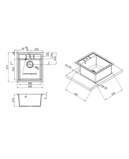 Кухонна мийка Lidz 460х515/200 WHI-01 (LIDZWHI01460515200)