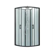Душевой бокс Lidz Majatek SB100x100.BLA.LOW.TR, стекло прозрачное 5 мм без поддона