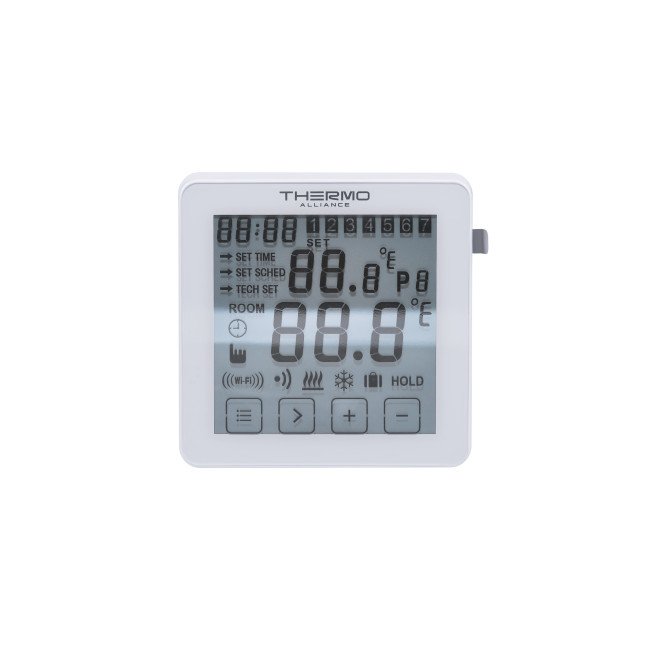 Недельный программируемый термостат Thermo Alliance ТА-2501WiFi сенсорный c WiFi Недельный программируемый термостат Thermo Alliance ТА-2501WiFi сенсорный c WiFi