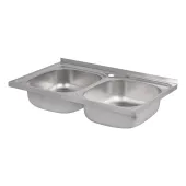 Кухонна мийка з двома чашамиLidz 5080 0,8 мм Decor (LIDZ5080DEC08)