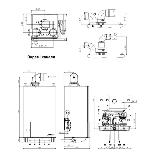 Котел газовий Sime Murelle HE 25 T ErP 26 кВт одноконтурний 2 Котел газовий Sime Murelle HE 25 T ErP 26 кВт одноконтурний 2