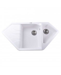 Гранітна мийка Globus Lux GARDA білий 1000х500мм-А0007