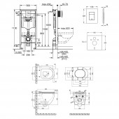 Набор инсталляция 4 в 1 Grohe Rapid SL 38772001 + унитаз с сиденьем Qtap Robin QT1333046ERMB