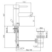 Змішувач для раковини Bianchi Style NKSLVBSTY20020ANKS Змішувач для раковини Bianchi Style NKSLVBSTY20020ANKS