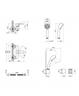 Смеситель для душа Qtap Alza 4051104C