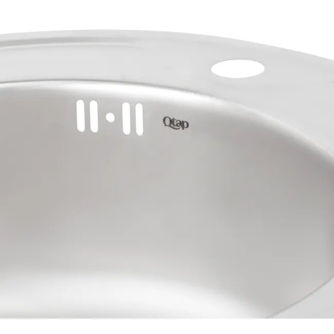 Кухонна мийка Qtap D510 0,8 мм Satin (QTD510SAT08)