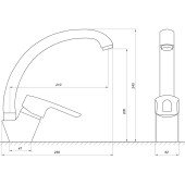 Смеситель для кухни Globus Lux SEVA GLSV-0103S