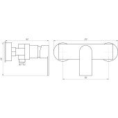 Смеситель для душа Globus Lux SHS-105-M