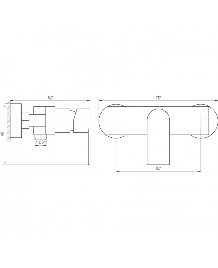 Смеситель для душа Globus Lux SHS-105-M