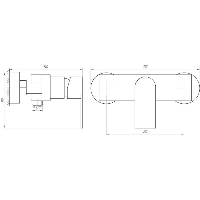 Смеситель для душа Globus Lux SHS-105-M