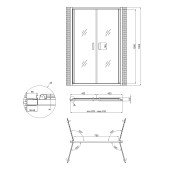Душевая дверь в нишу Qtap Gemini CRM209.C6 90х190 см, стекло Clear 6 мм, покрытие CalcLess