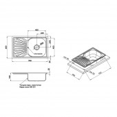 Кухонная мойка Imperial 7848 Micro Decor (IMP7848DEC)