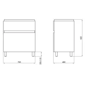 Тумба підлогова Qtap Albatross 710х825х460 White QT0173TN700DW
