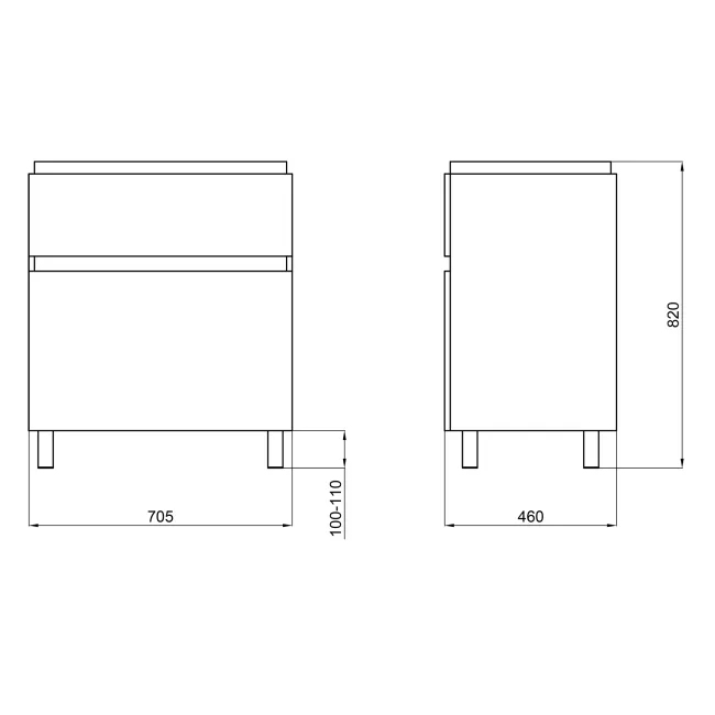 Тумба підлогова Qtap Albatross 710х825х460 White QT0173TN700DW 2 Тумба підлогова Qtap Albatross 710х825х460 White QT0173TN700DW 2