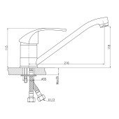 Смеситель для кухни Qtap Mars СRM 002 Смеситель для кухни Qtap Mars СRM 002