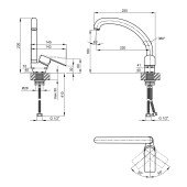 Смеситель для кухни Lidz (CRM) 23 48 008-3