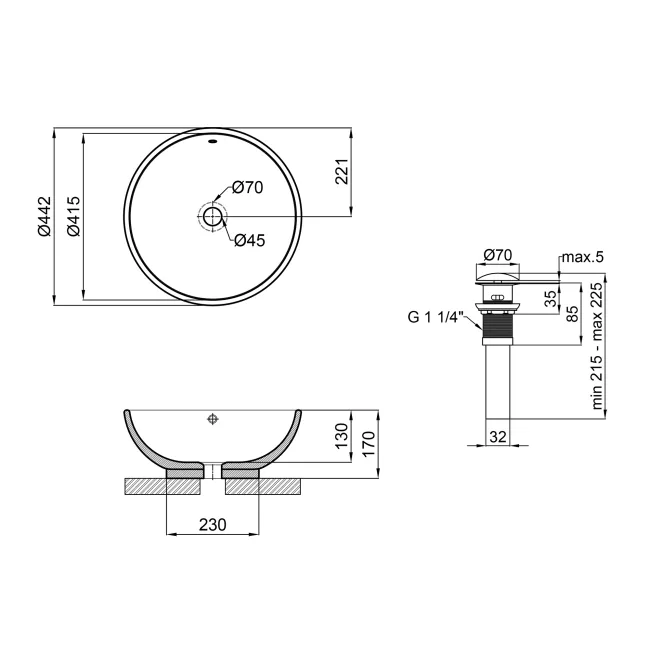 Раковина-чаша Qtap Amazon 430х430х160 White с донным клапаном QT02117043NW 2 Раковина-чаша Qtap Amazon 430х430х160 White с донным клапаном QT02117043NW 2