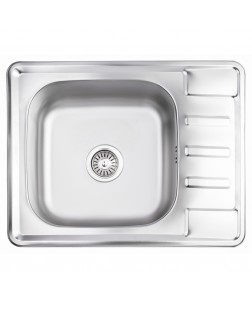 Кухонна мийка Lidz 6350 0,8 мм Satin (LIDZ6350SAT8)