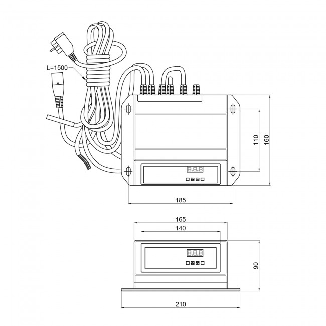 Контролер Thermo Alliance TA72v2PID для управління вентилятором, насосом ЦО, ГВП, кімнатним термостатом