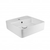 Раковина-чаша Qtap Crow 420х420х145 White с донным клапаном QT0511A054TW