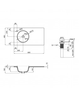 Раковина Qtap Virgo 800х460х300 White з донним клапаном QT1811FL8130ALLW