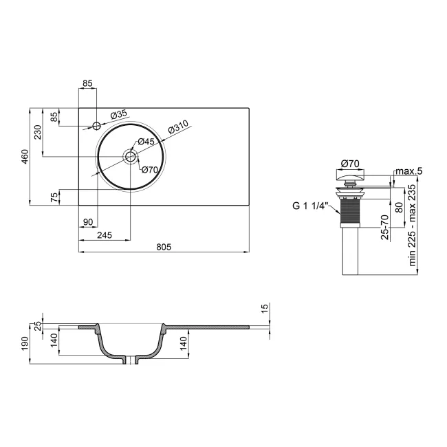 Раковина Qtap Virgo 800х460х300 White с донным клапаном QT1811FL8130ALLW 2 Раковина Qtap Virgo 800х460х300 White с донным клапаном QT1811FL8130ALLW 2