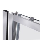 Душевая дверь в нишу Qtap Taurus CRM208-9.C6 80-90x185 см, стекло Clear 6 мм, покрытие CalcLess