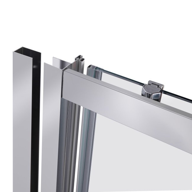 Душевая дверь в нишу Qtap Taurus CRM208-9.C6 80-90x185 см, стекло Clear 6 мм, покрытие CalcLess