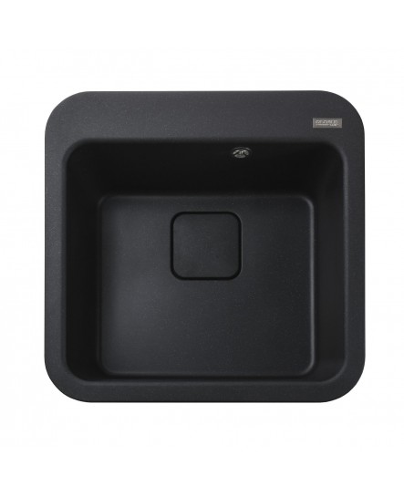 Гранітна мийка Globus Lux BARBORA чорний металік 510х510мм-А0001
