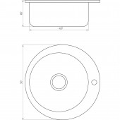 Мойка кухонная Mira MR 510 P Polish