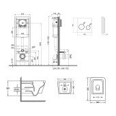 Набір Qtap інсталяція 4 в 1 з панеллю змиву Nest (QT0233M370 + QT0211P01V1176W) + унітаз з сидінням Crow QT05335170W Набір Qtap інсталяція 4 в 1 з панеллю змиву Nest (QT0233M370 + QT0211P01V1176W) + унітаз з сидінням Crow QT05335170W