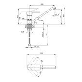 Смеситель для кухни Lidz (CRM) 23 48 003 250 мм