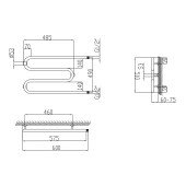 Сушарка для рушників водяна Lidz Snake (CRM) D25х1/2" 500x600 Сушарка для рушників водяна Lidz Snake (CRM) D25х1/2" 500x600
