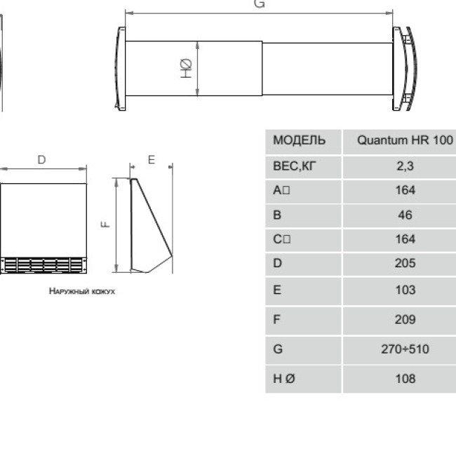 Рекуператор Aerauliqa QUANTUM HR 150 Рекуператор Aerauliqa QUANTUM HR 150