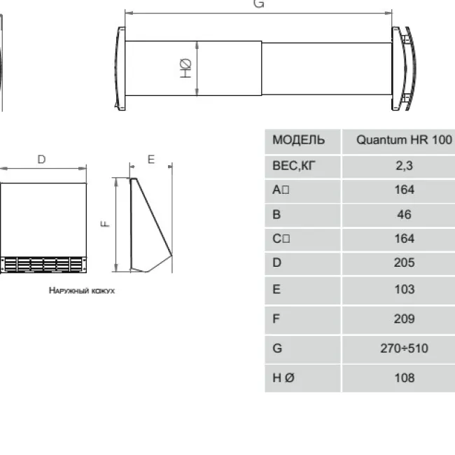 Рекуператор Aerauliqa QUANTUM HR 100