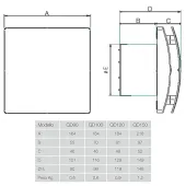 Витяжний вентилятор Aerauliqa QD 120 BB