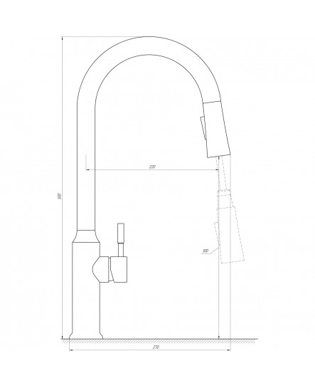 Змішувач для кухні Globus Lux ALPEN SBT1-2033-GP