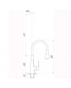 Змішувач для кухні DOMINO Dionis DDD-203SM-BR-B01